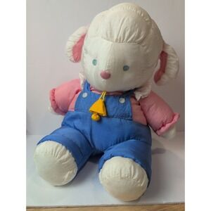Department 56 Nylon Puffy Parachute Lamb Sheep Stuffed Animal Blue Pink Puffy